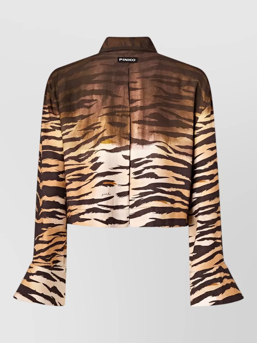 Pinko Animal-Print Cropped Shirt