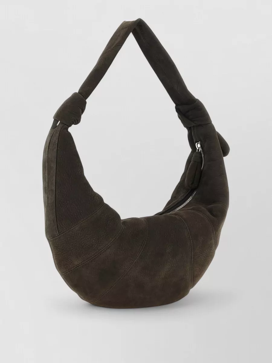 Lemaire Leather small croissant shoulder bag | The Fashion Square