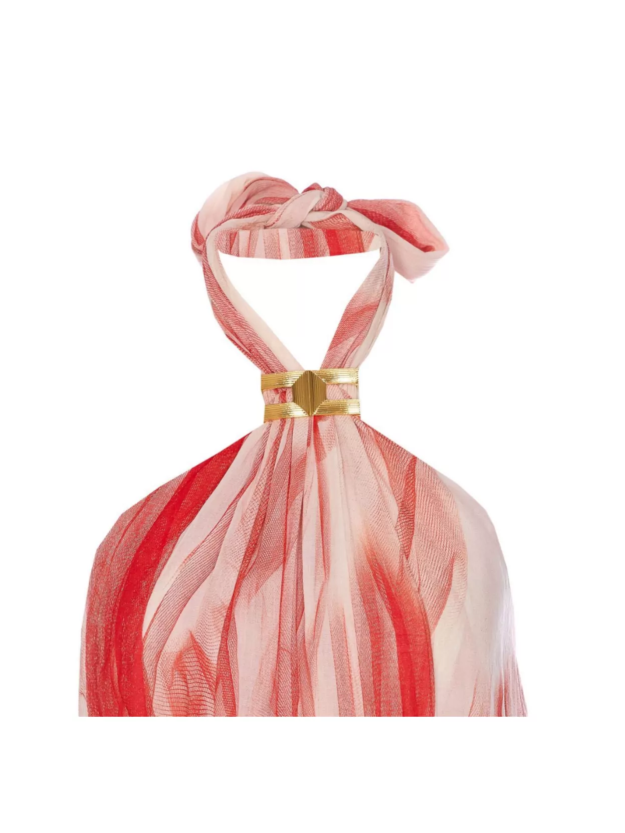Elisabetta Franchi Halter Neck Maxi Length Printed Tie Detail