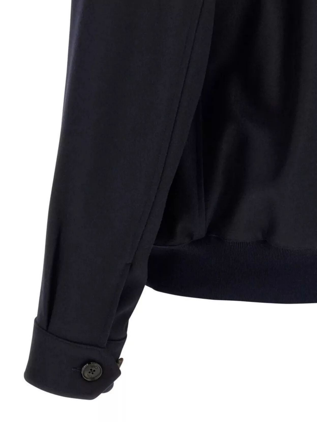 Baracuta Melton G18 Sweater Jacket With Buttoned Cuffs In Black