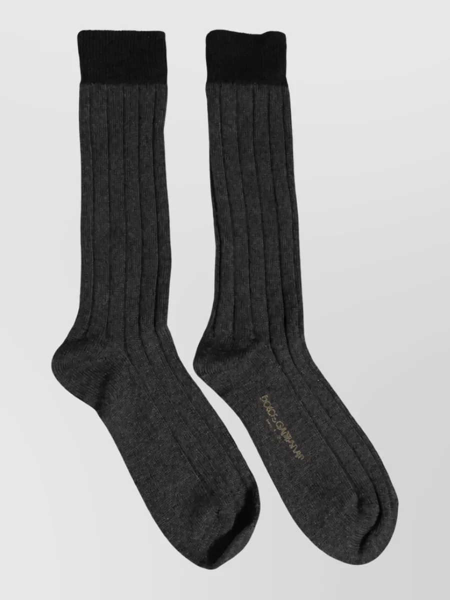 Dolce&Gabbana ribbed knee-high socks