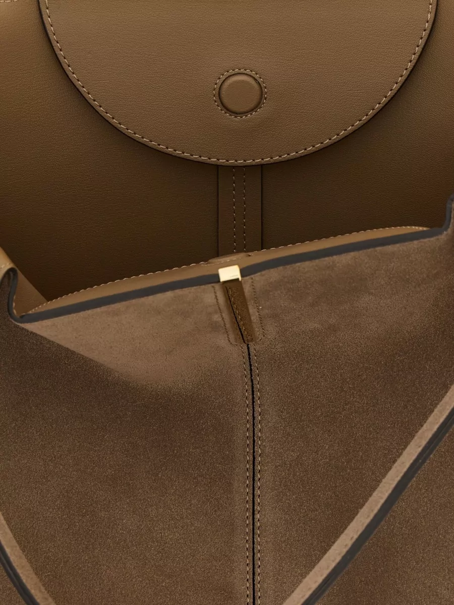 Tod's Medium Suede Tote Bag Dual Handles