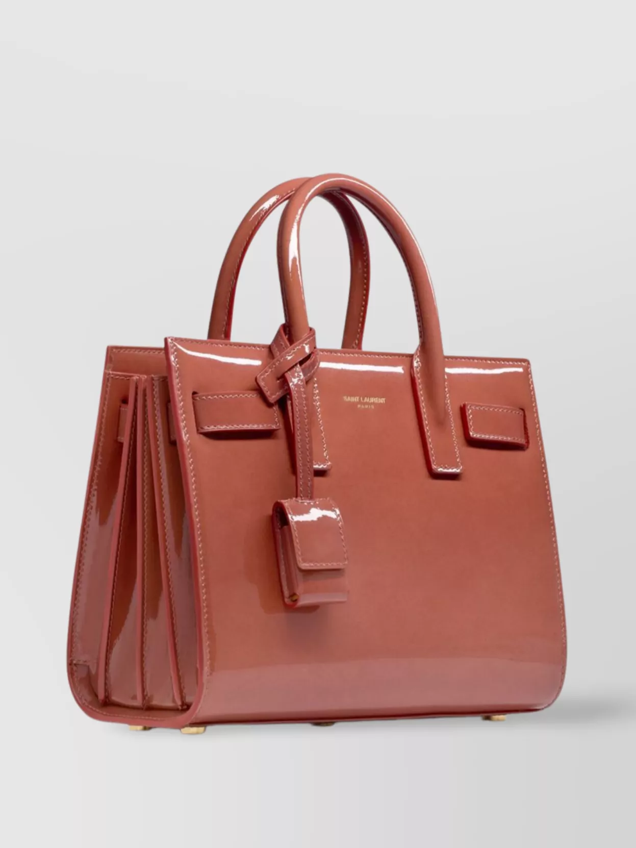 Saint Laurent Day Bag In Shiny Leather - Nano