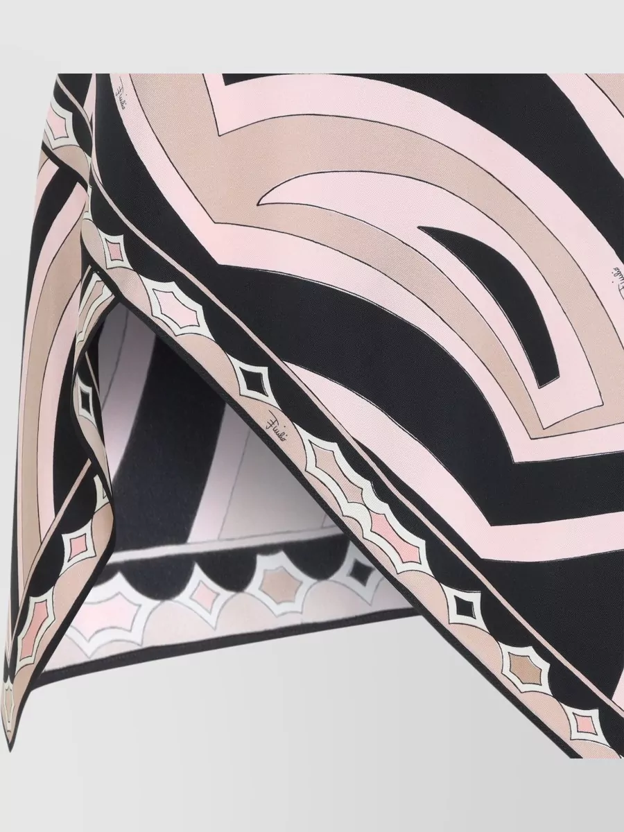 Pucci Silk Printed Asymmetric Mini Skirt