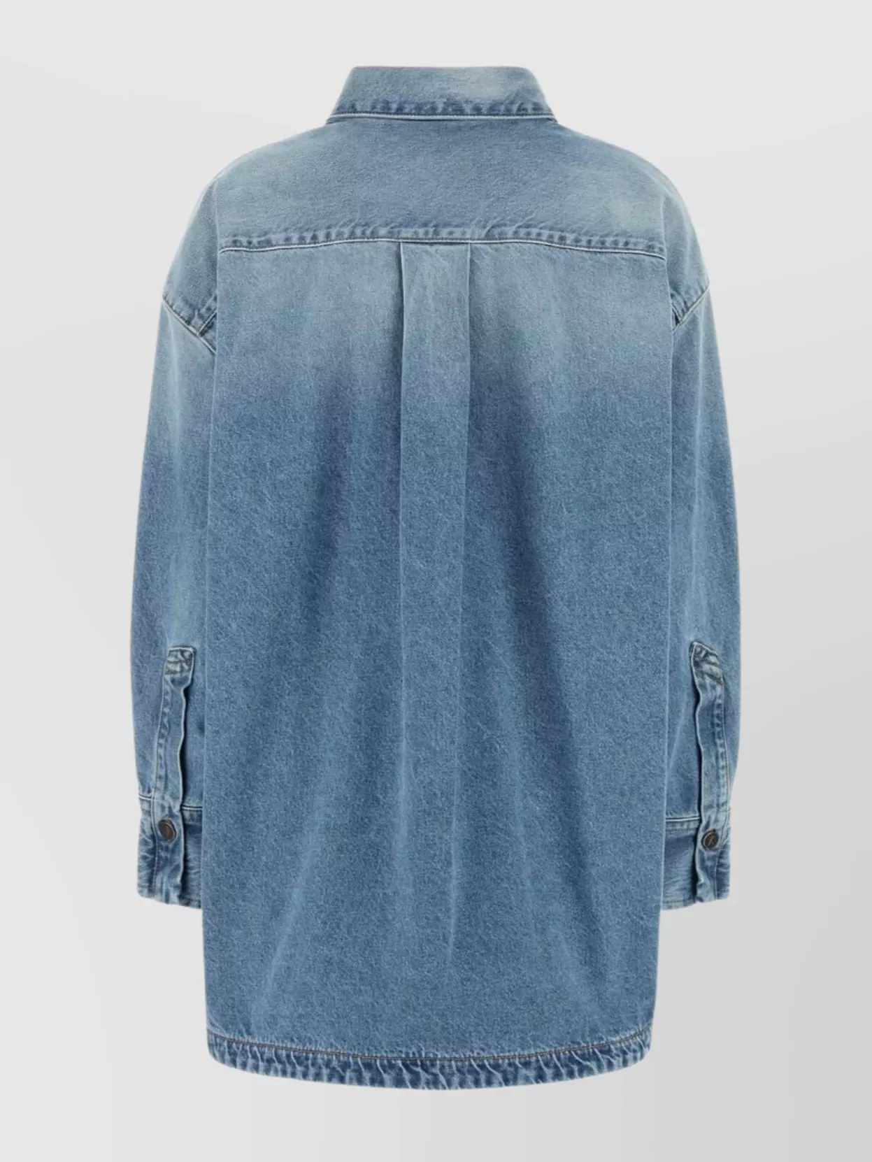 Attico Denim Oversize Shirt In Blue