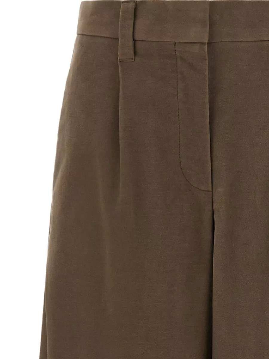 Brunello Cucinelli Pleated Wide-Leg Trousers