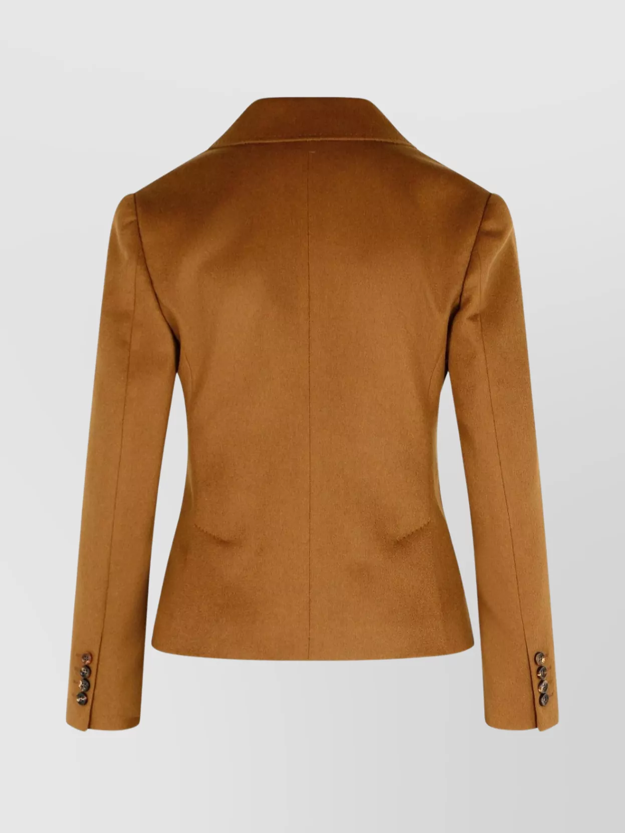 Max Mara Glenn Short Jacket In Camel Leather Drap In Gold