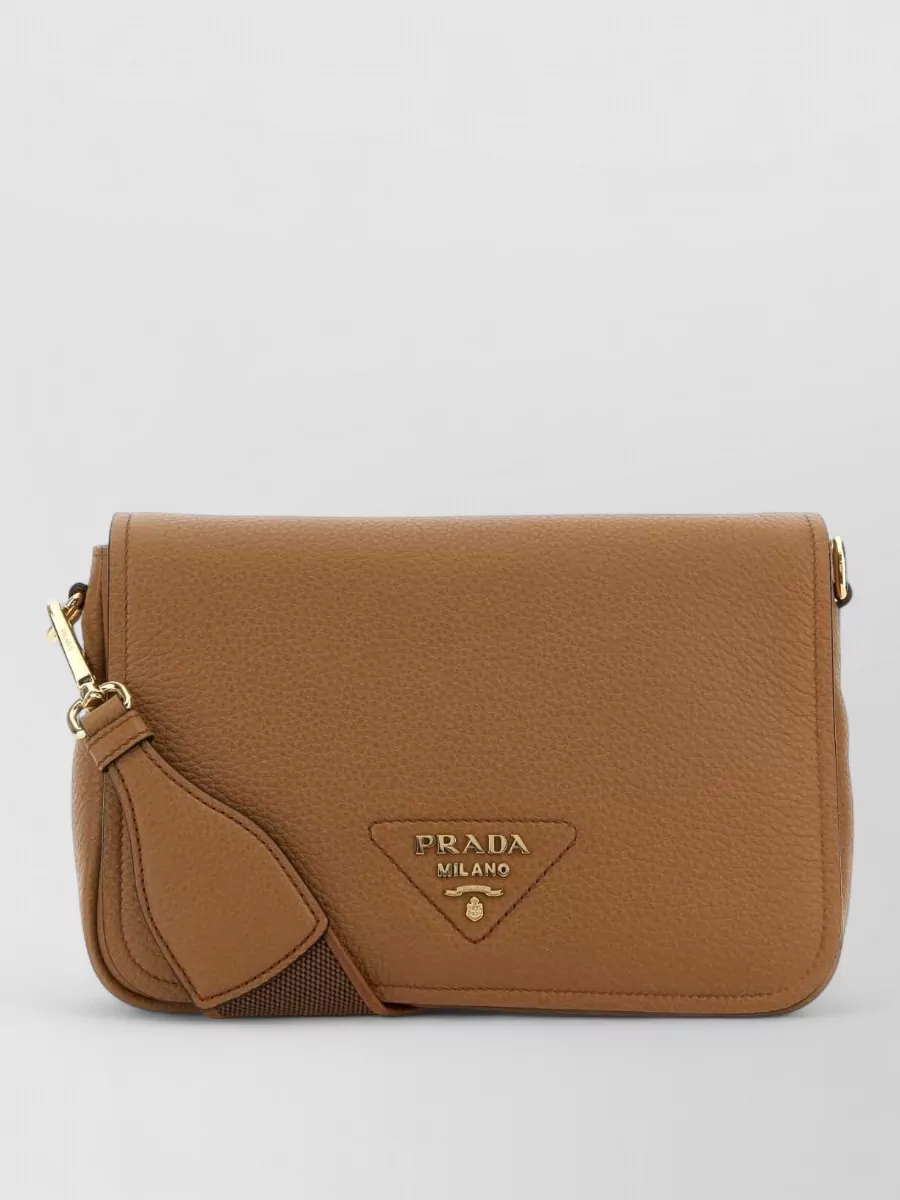 Prada na leather cross-body bag