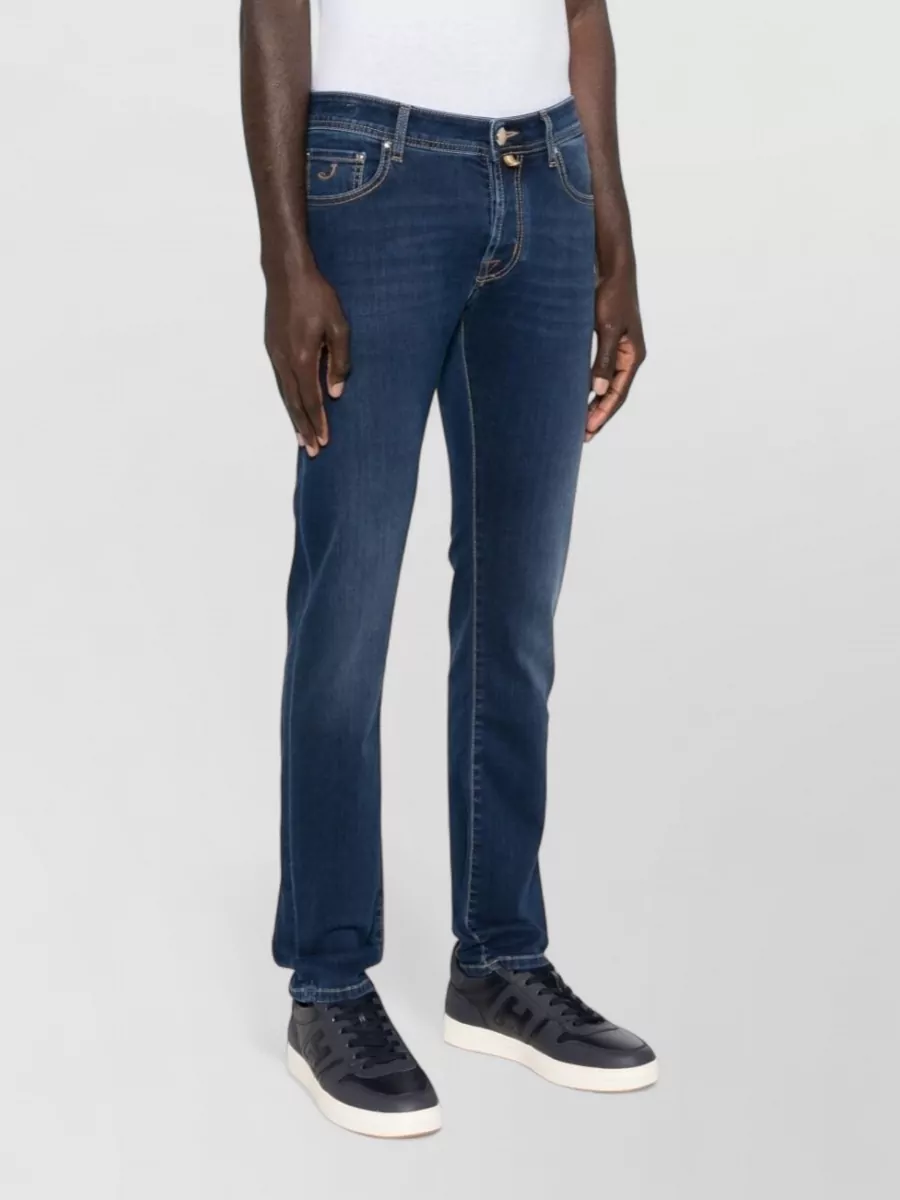 Jacob Cohen Slim Fit Denim Jeans Belt Loop Design