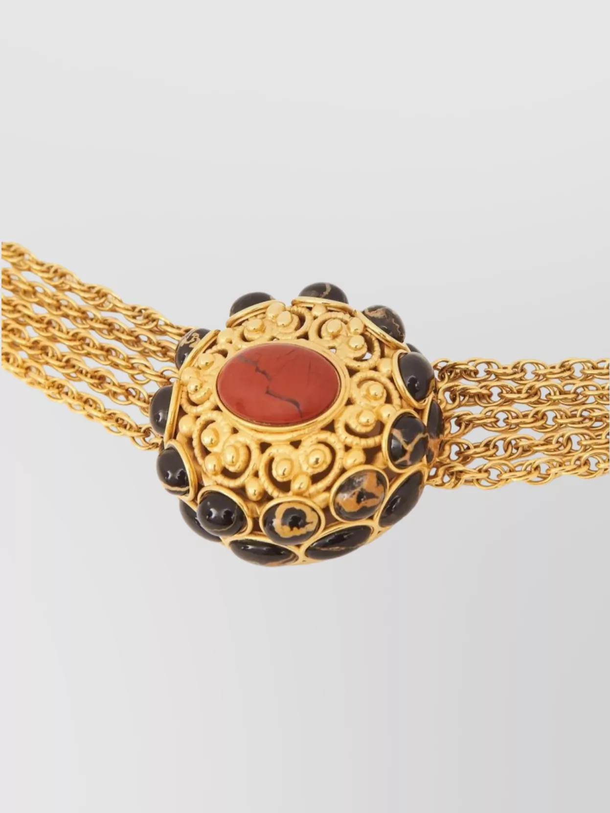 Chloé Magnificent Necklace Brass Gemstone Embellishment