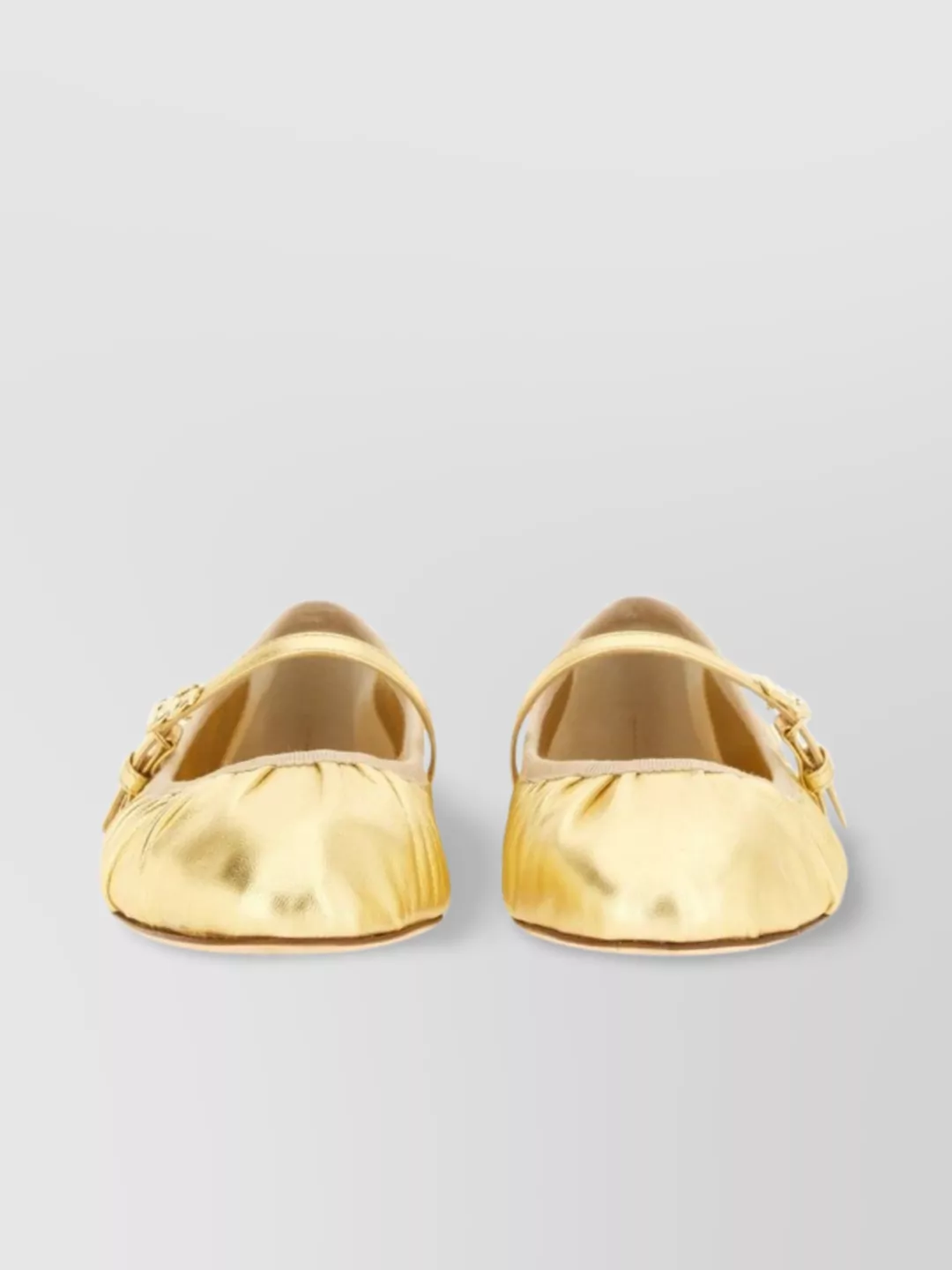 Dolce&Gabbana Metallic Leather Ballerina Shoes