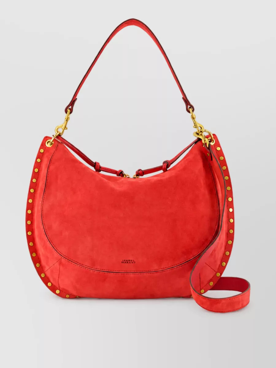 Isabel Marant oskan soft large velvet calfskin shoulder bag