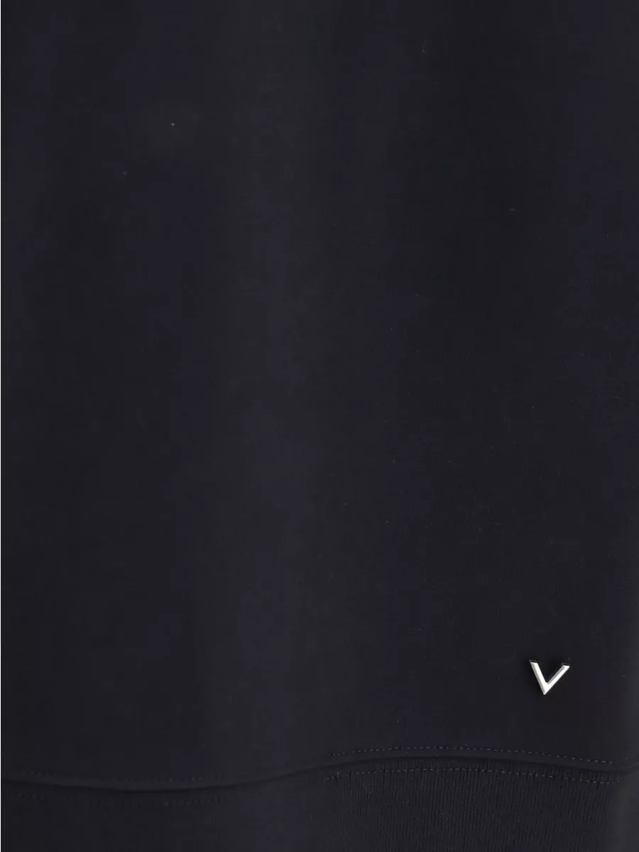 Valentino High-Neck Half-Zip Jersey Sweatshirt
