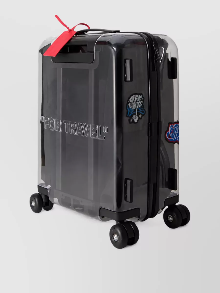 Off-White Printed Trolley Suitcase