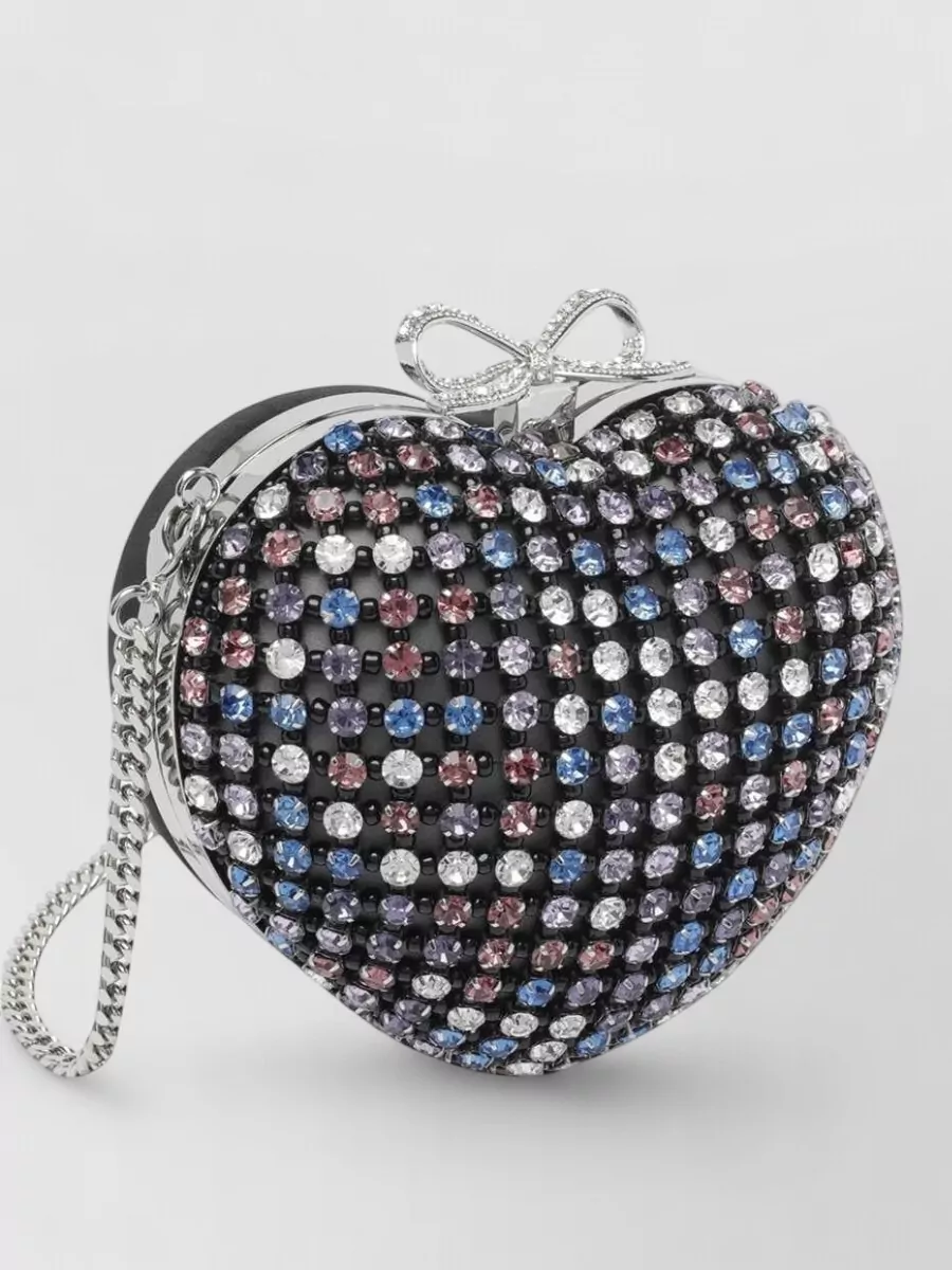 Self-Portrait The Bow Crystal-Embellished Clutch Bag