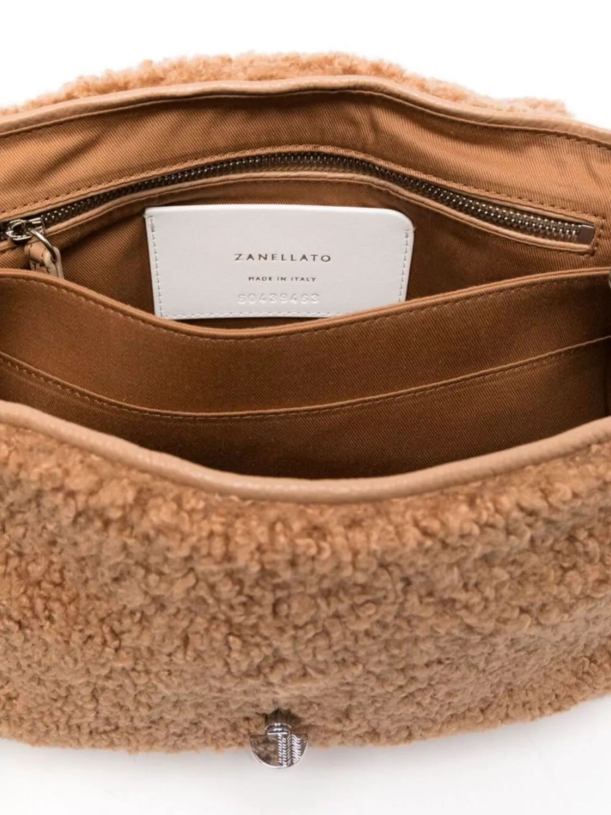 Zanellato Dolly Wool Shearling Clutch Bag