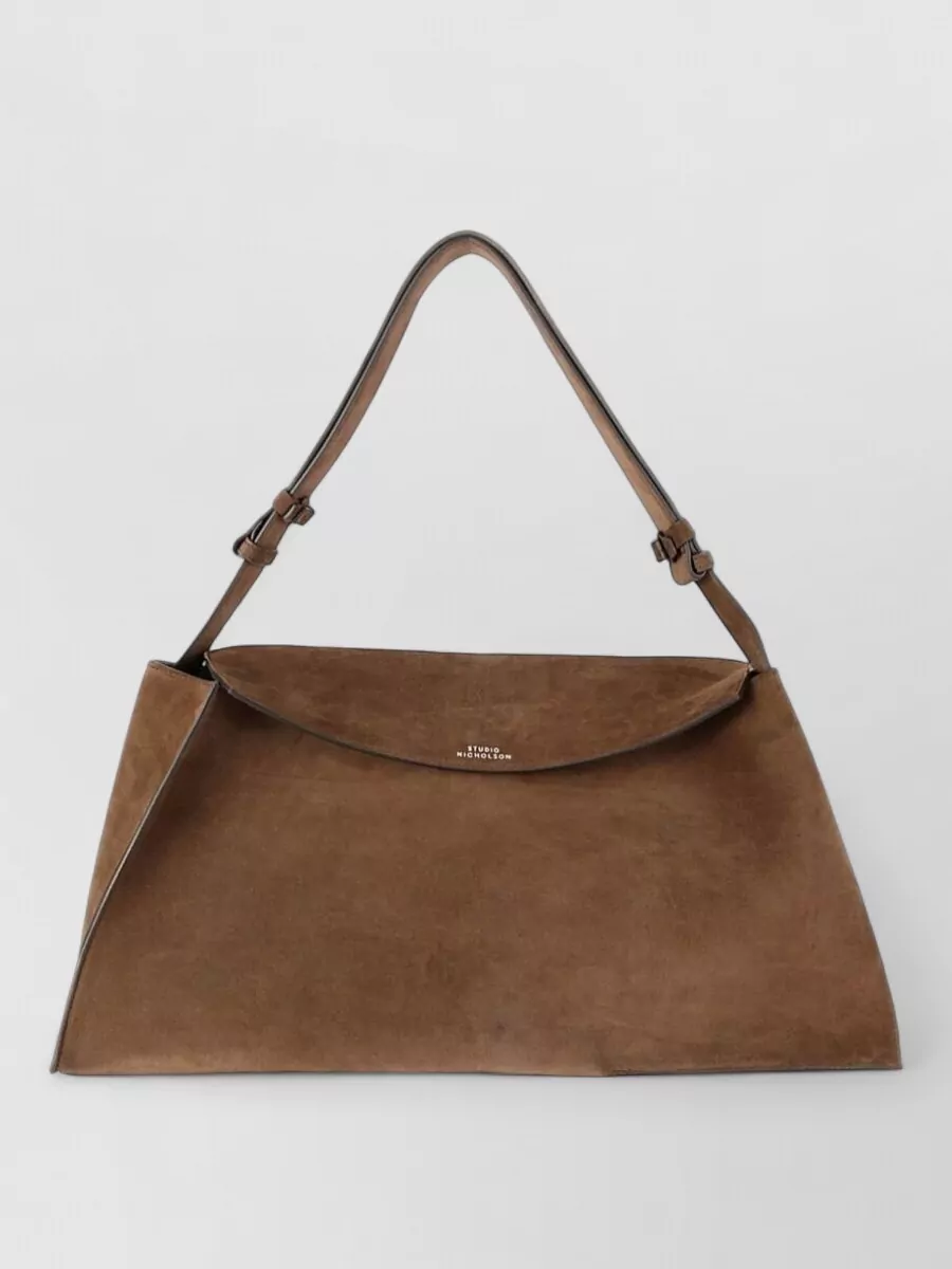 Studio Nicholson Folded Suede Tote Shoulder Bag Strap