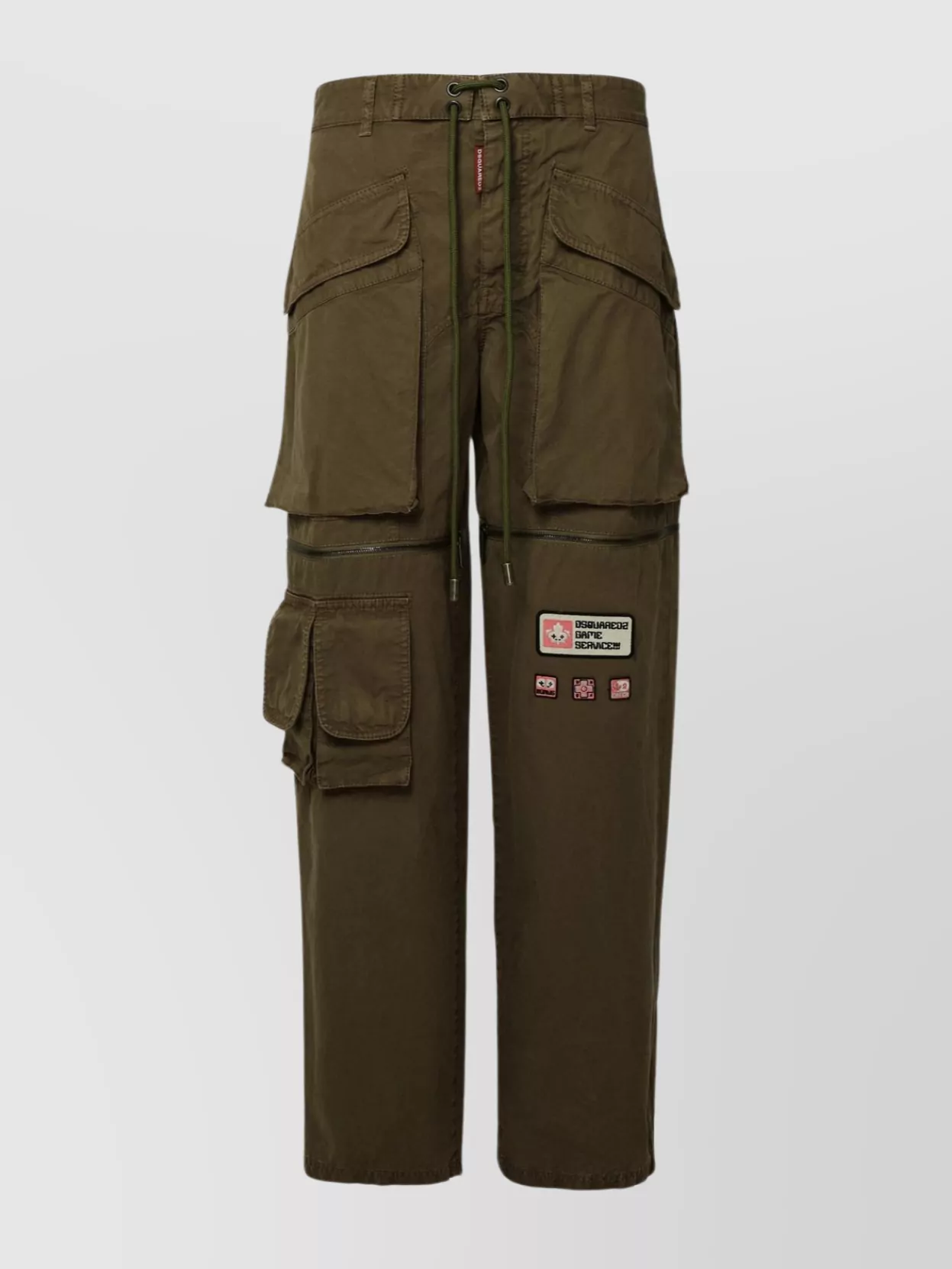 Shop Dsquared2 Cargo Utility Trousers Drawstring Waist