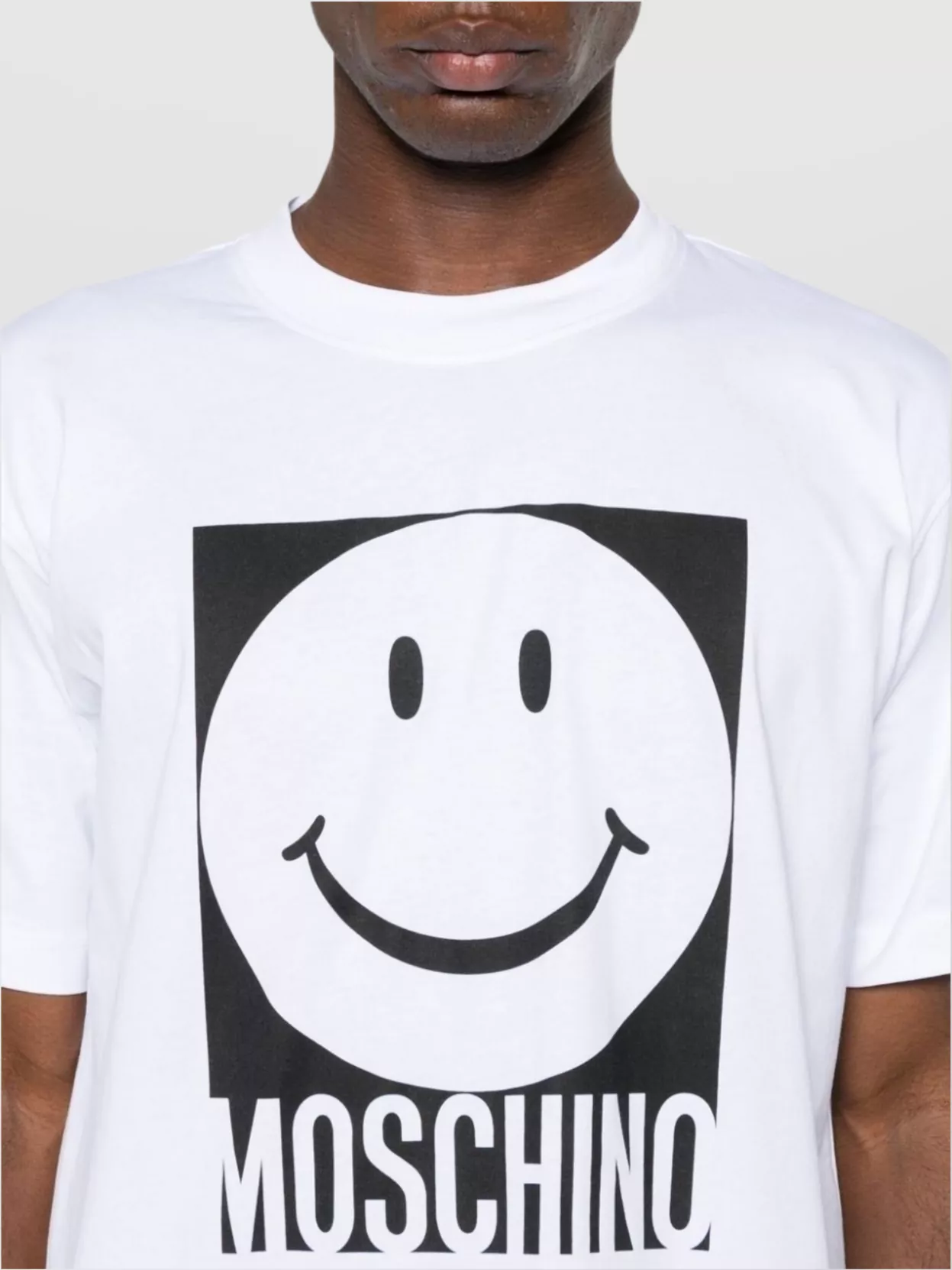 Moschino Crew Neck Drop Shoulder Graphic Print
