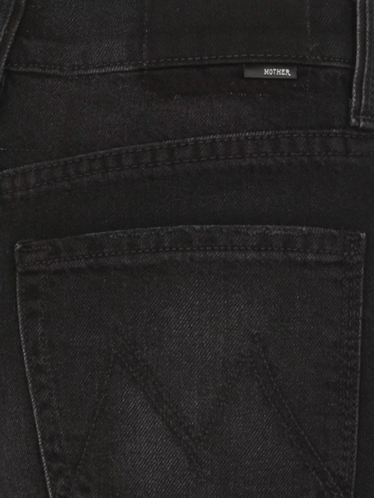 Mother The Hustler Roller Sneak Jeans In Black