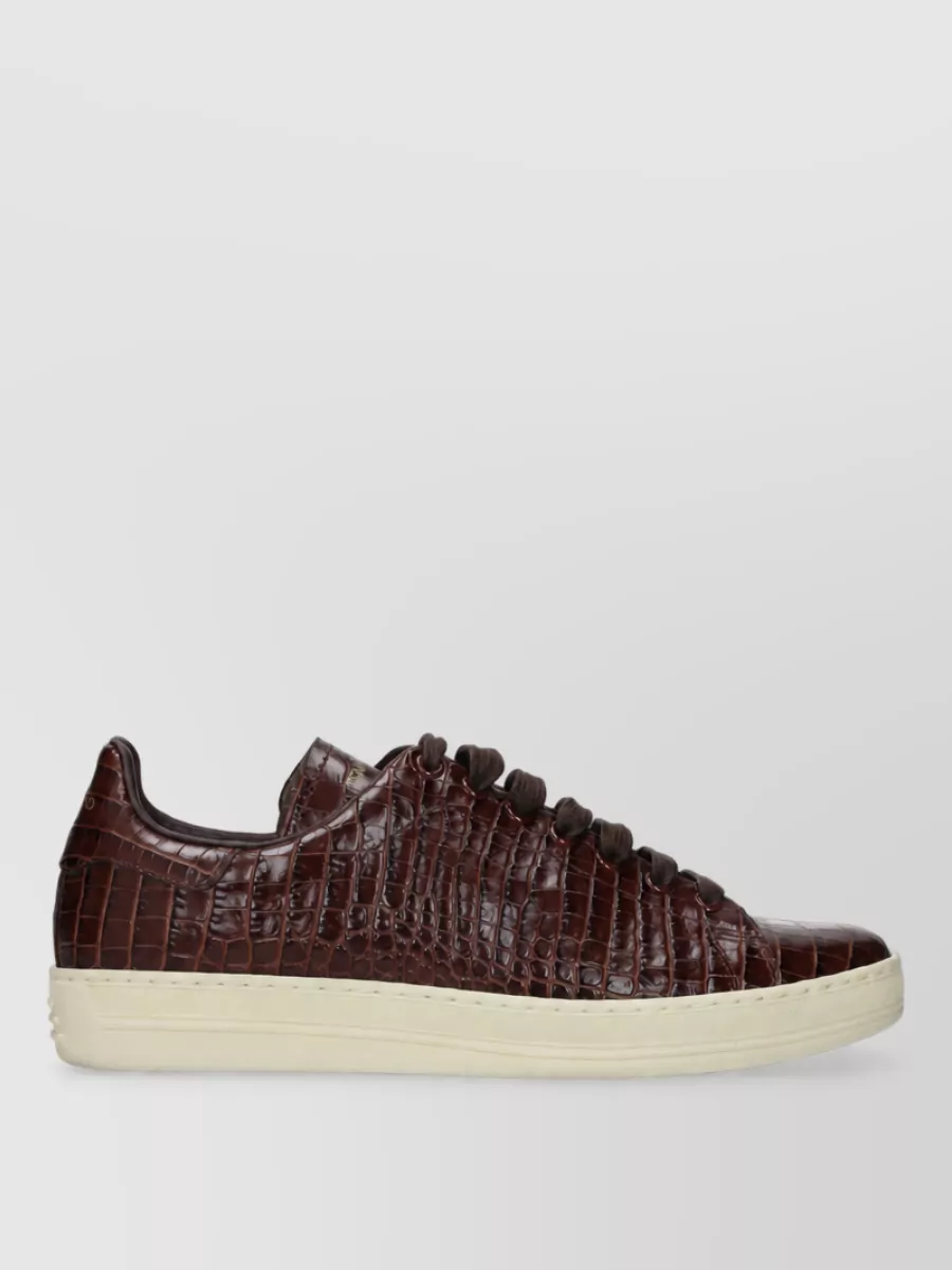 Tom Ford Leather Lace-Up Sneakers