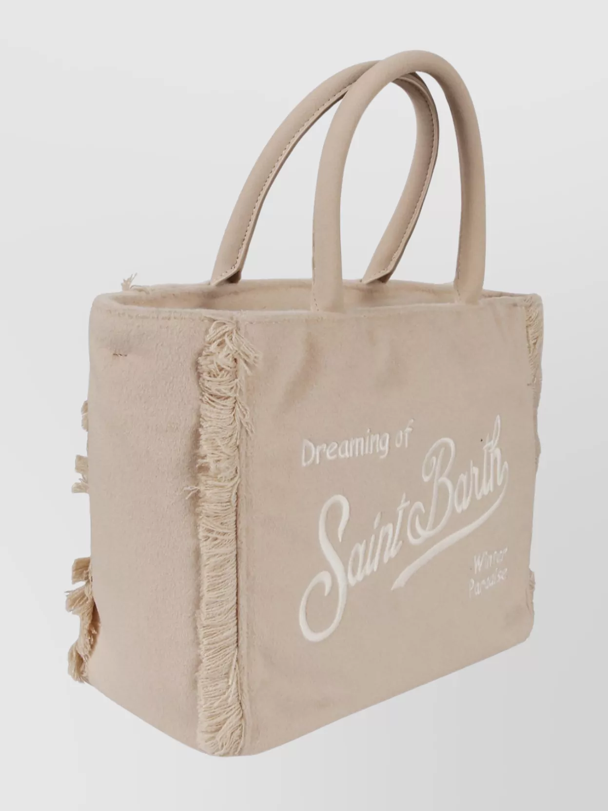 Mc2 Saint Barth Colette Tote Bag With Fringe And Top Handles