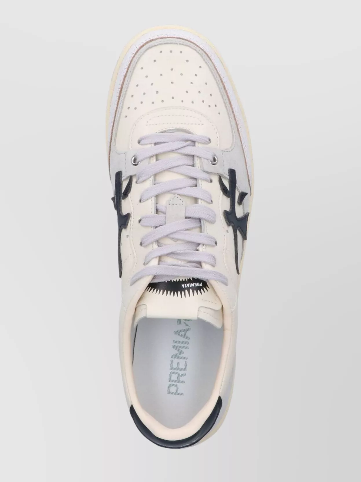 Premiata Low Top Sneakers With Contrast Heel Tab