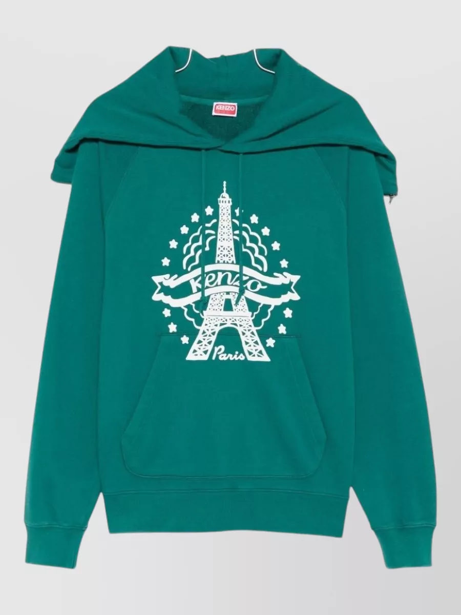 Kenzo cotton graphic print hoodie
