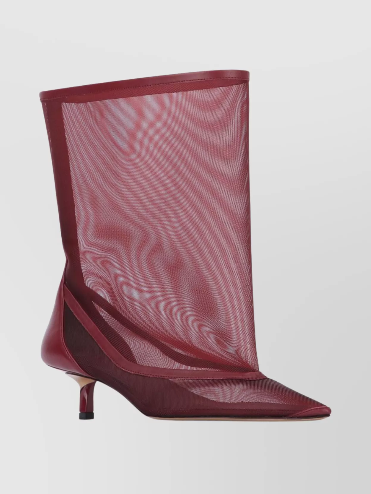 Jacquemus Ankle Boots With Kitten Heel And Mesh In Pink