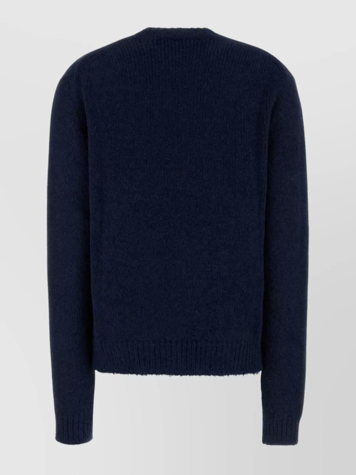 Jil Sander Oversize Alpaca Blend Crew Neck Sweater In Blue
