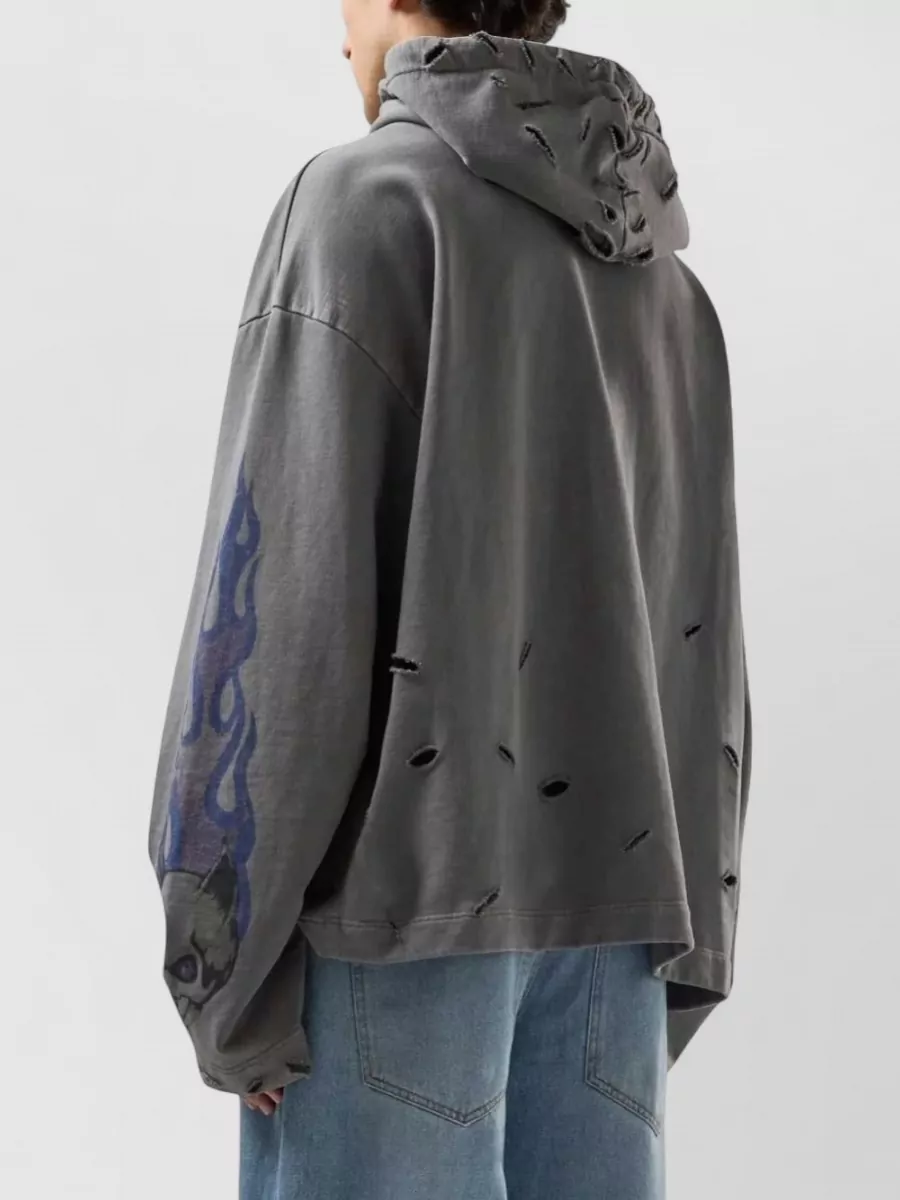 Gcds Printed Cotton Hoodie