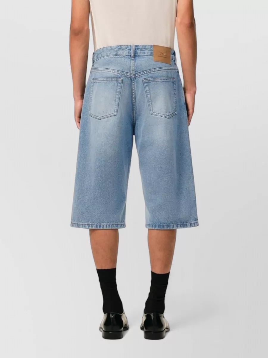 Ami Paris Denim Regular-Fit Bermuda Shorts