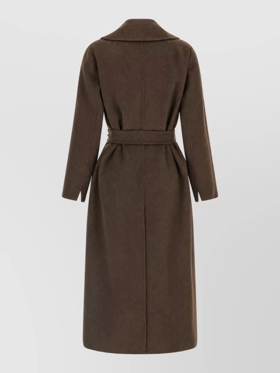 S Max Mara wool yak belted coat