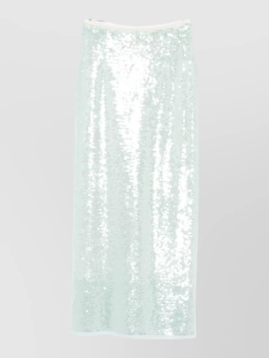 Forte Forte Sequin-embellished elasticated-waistband straight-hem midi skirt