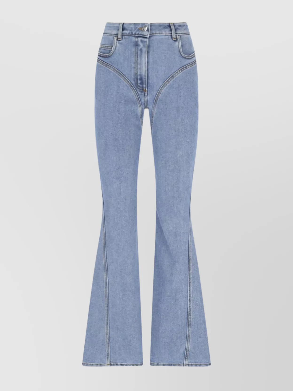Mugler Straight Flared High-waisted Trousers
