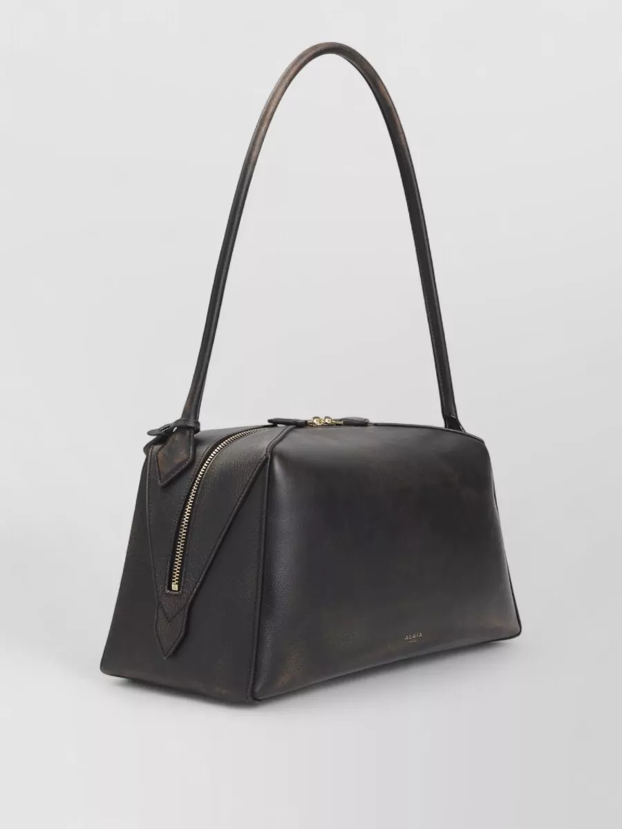 Alaïa Shoulder Bag Adjustable Strap Gold Tone Hardware