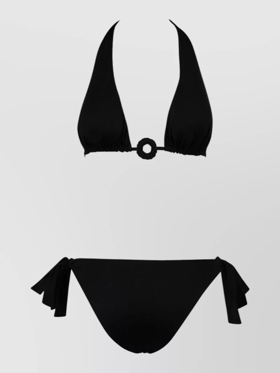 Fisico ruffled triangle bikini