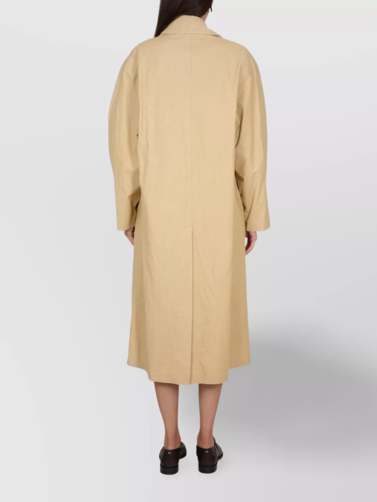 Maison Margiela Collared Trench Coat With Side Pockets