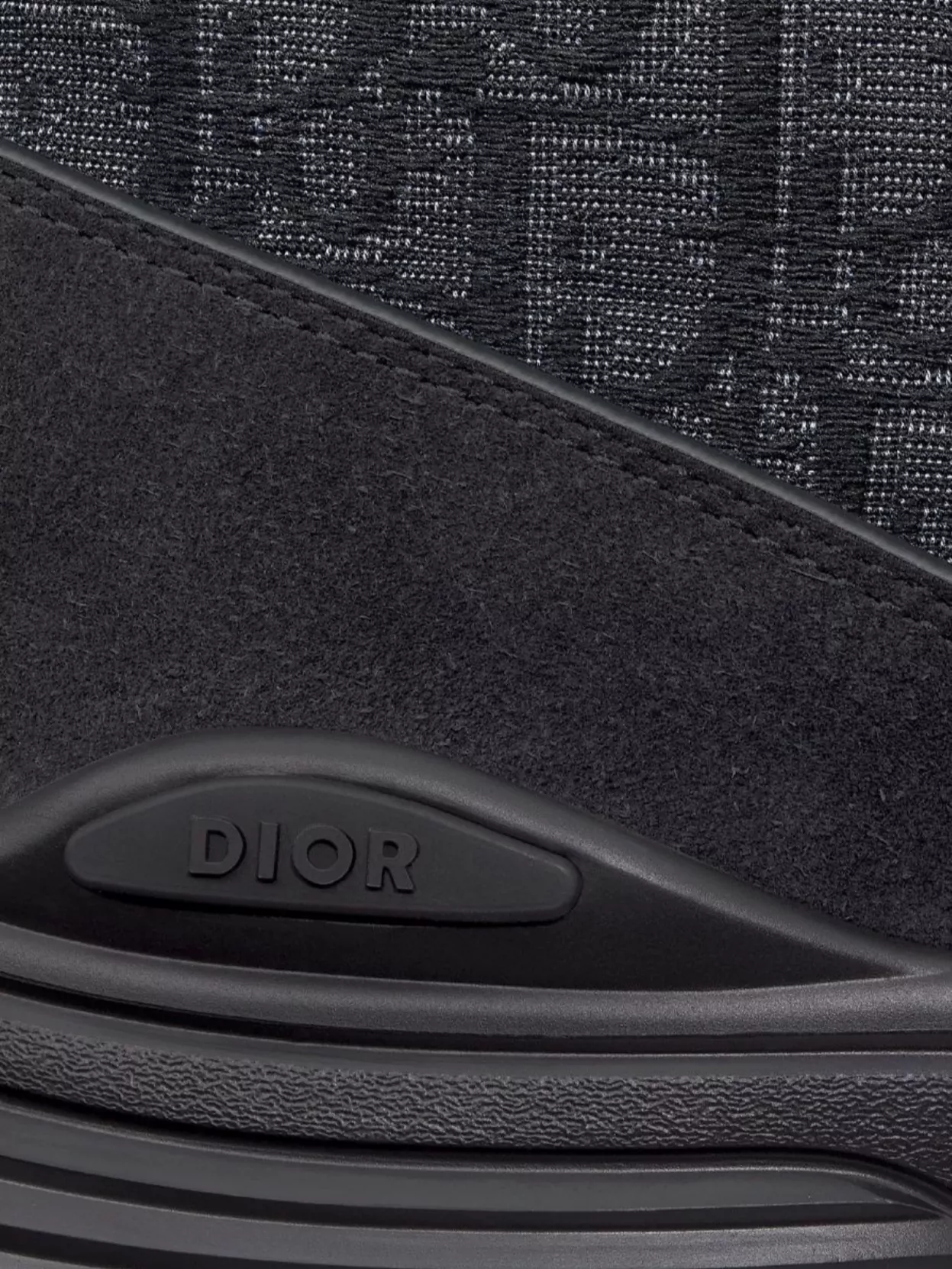 Christian Dior High-Top Suede Boots Rubber Sole