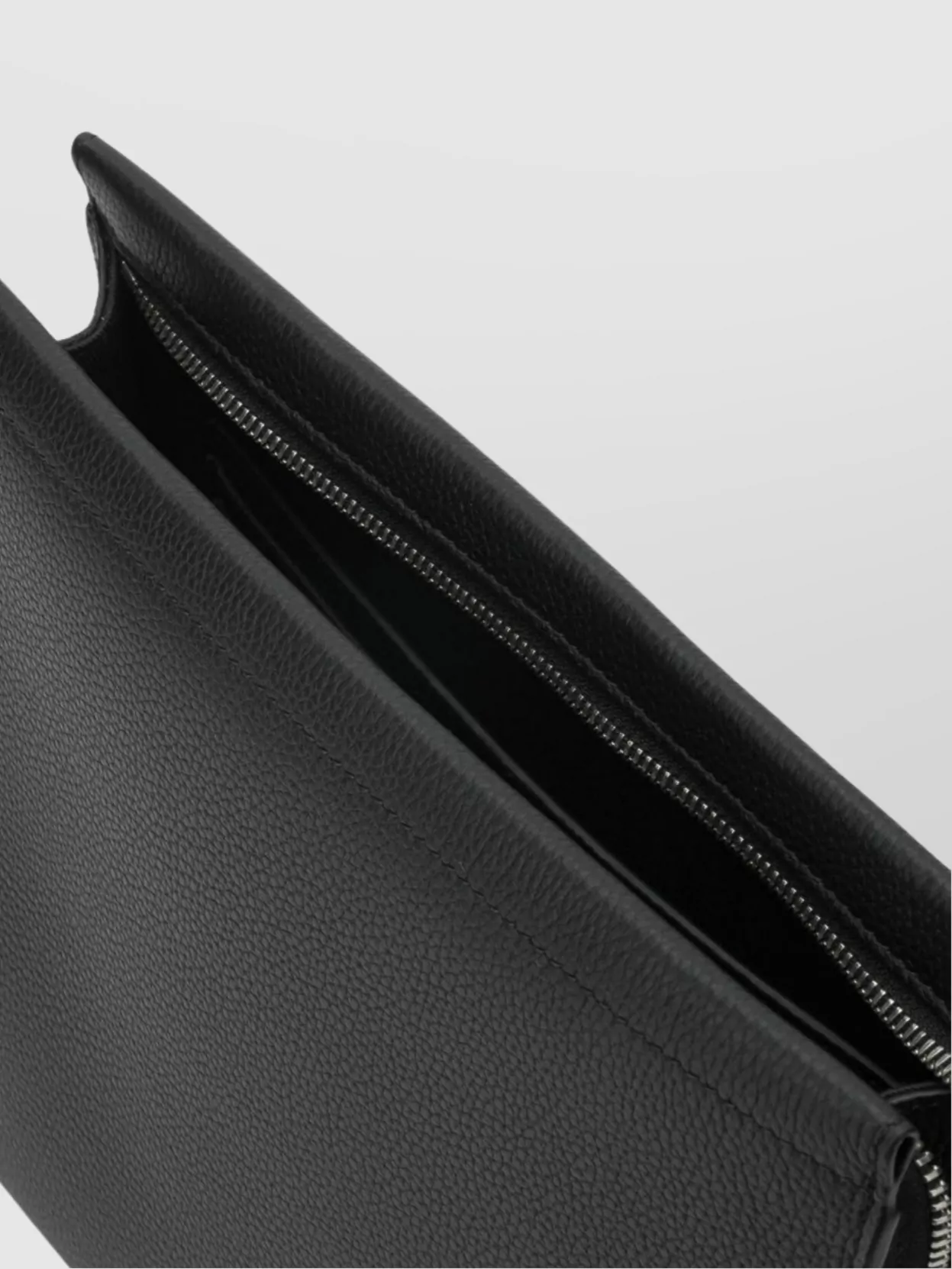 Burberry Textured Leather Clutch Embroidered Detail
