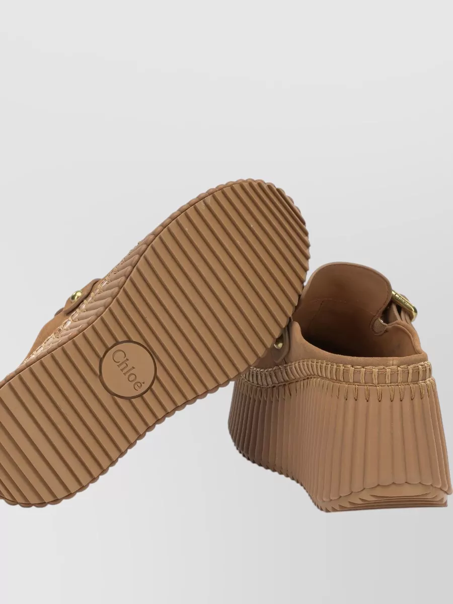Chloé Leather Nama Platform Mules