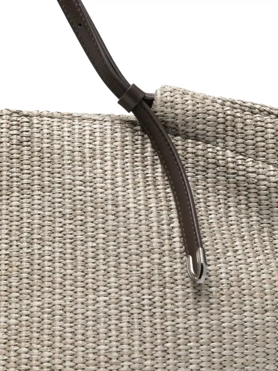 Brunello Cucinelli Globe Cotton Shoulder Bag
