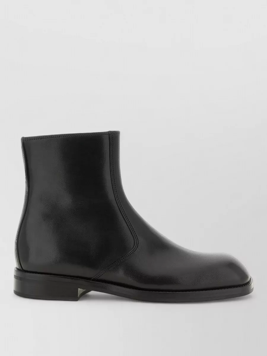 Lemaire Leather Zip Ankle Boots