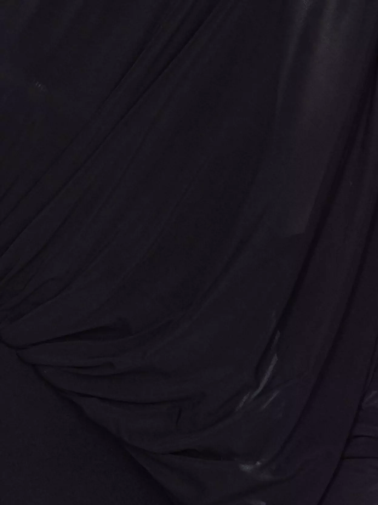 Elisabetta Franchi Draped V Neck Sheer Fabric Top