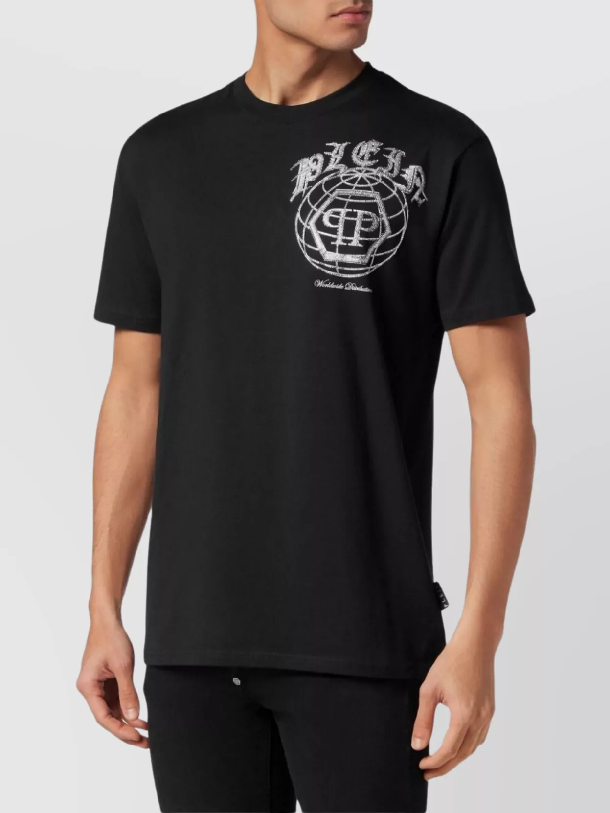 Philipp Plein Graphic Print Short Sleeve Crew Neck T-Shirt