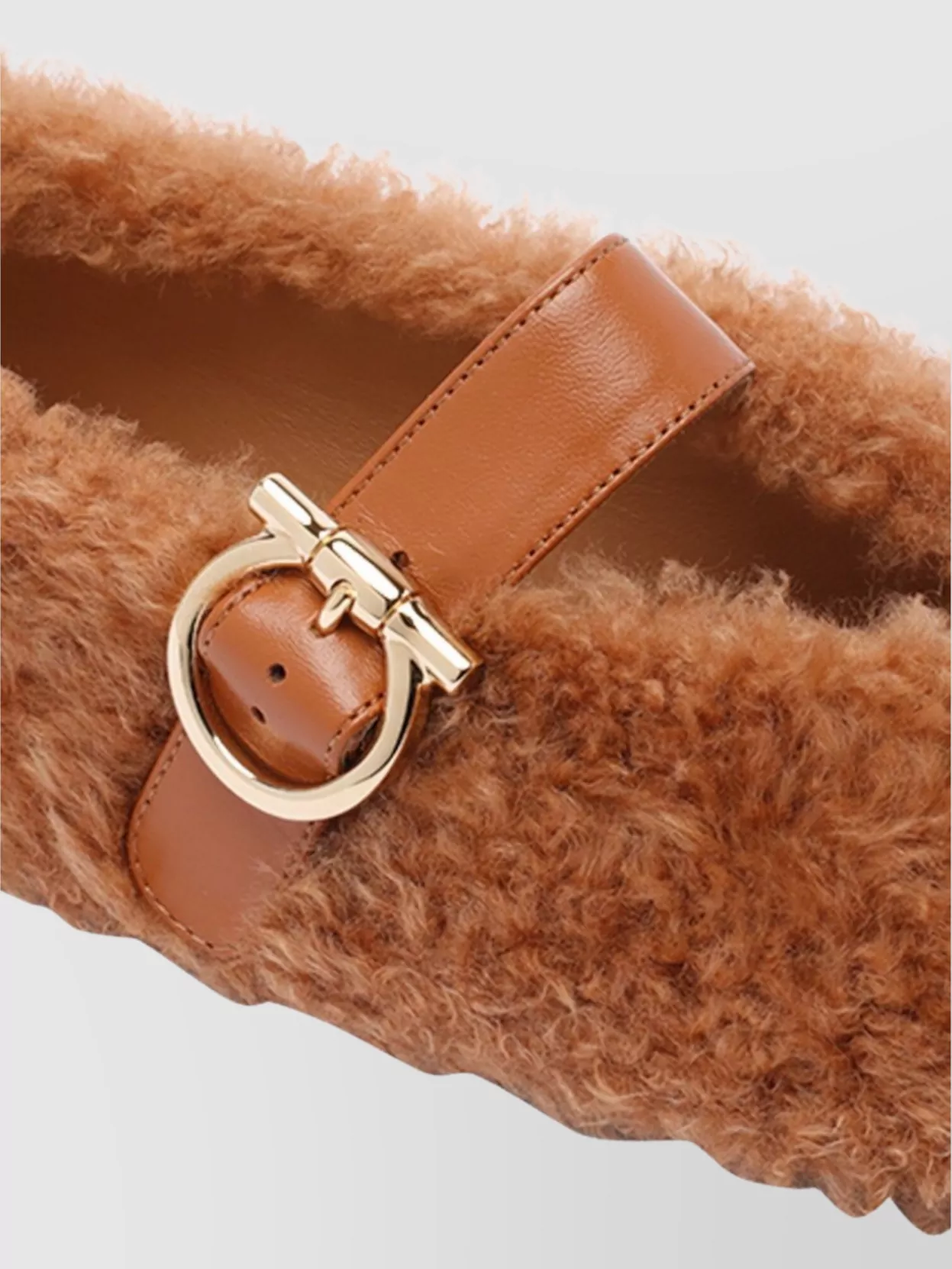 Ferragamo Teddy Ballet Flats Buckle Detail