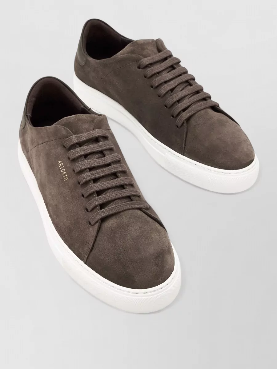 Axel Arigato mens suede sneakers round toe design