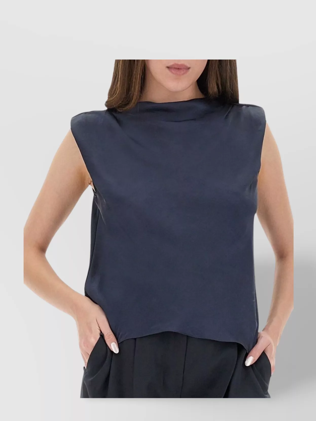 Theory Satin Slim-Fit Blouse