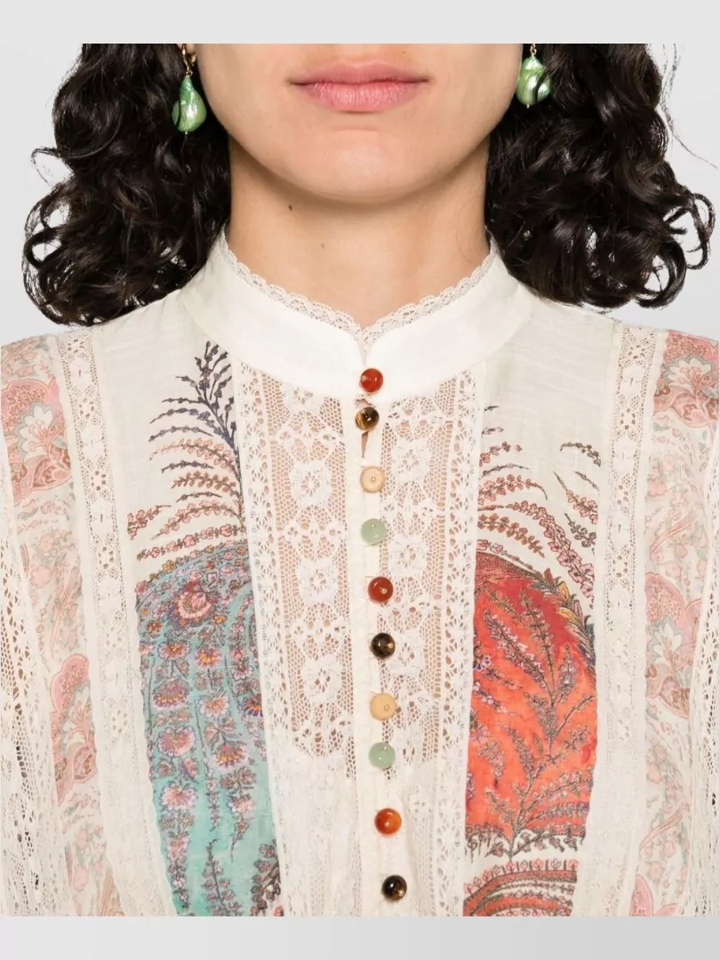Zimmermann Cotton Lace-Trim Belted Mini Dress