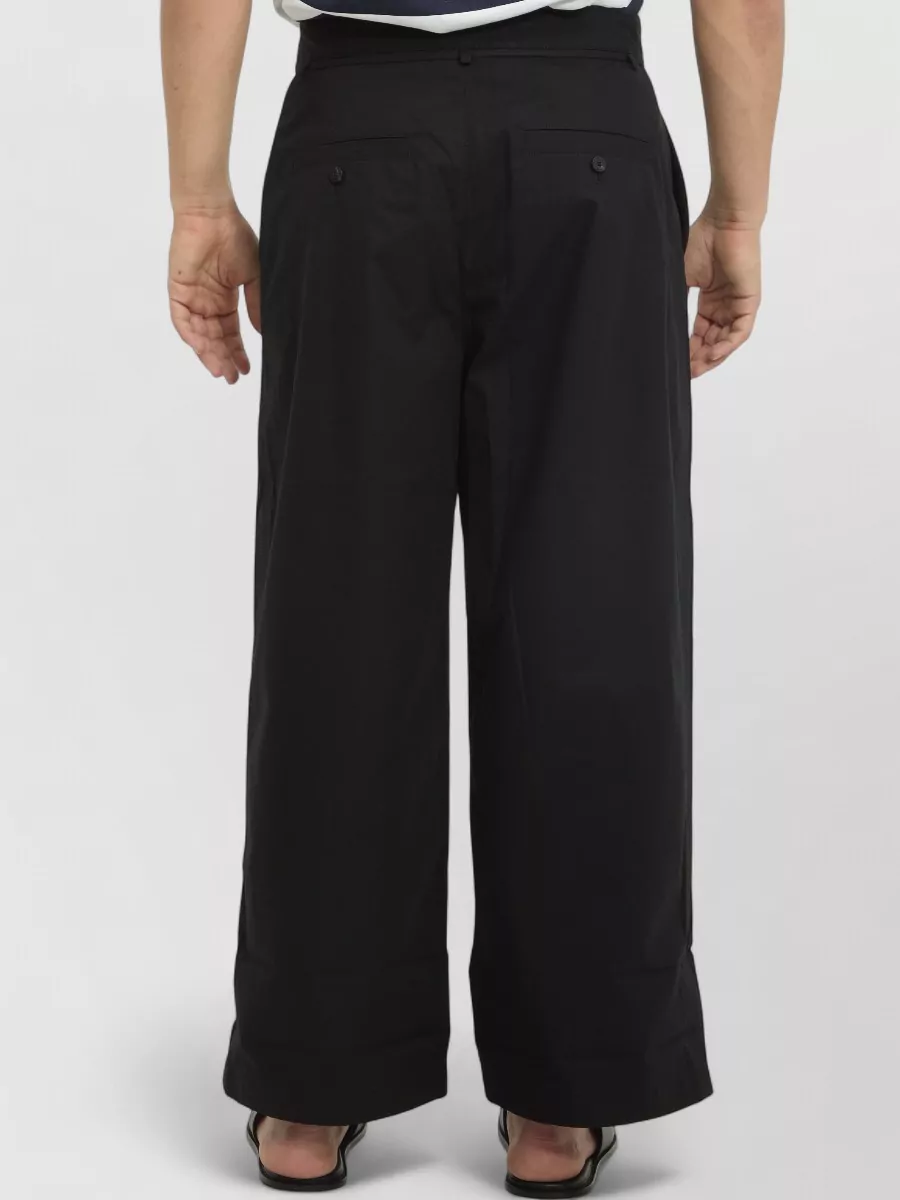 Jacquemus Cotton Mid-Rise Wide-Leg Tailored Trousers